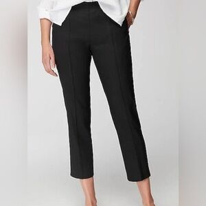 J. Jill Black Pintucked Linen-Stretch Slim-Leg
Pants NWT